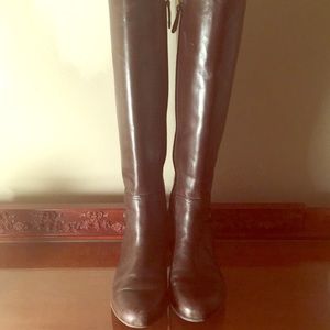 Tory Burch Tall Brown Leather Boots